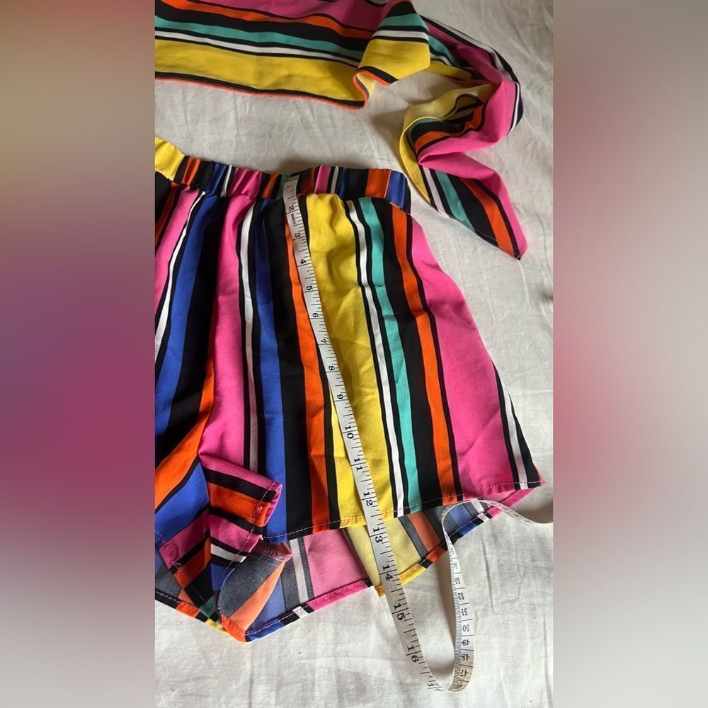 Colorful Striped Two-Piece Set - Picture 4 of 5